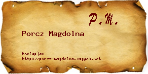 Porcz Magdolna névjegykártya